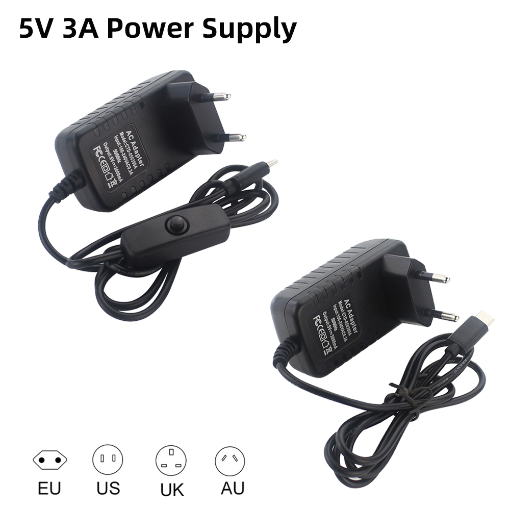 Raspberry Pi 4 - Adaptor daya 5V 3A Raspberry Pi