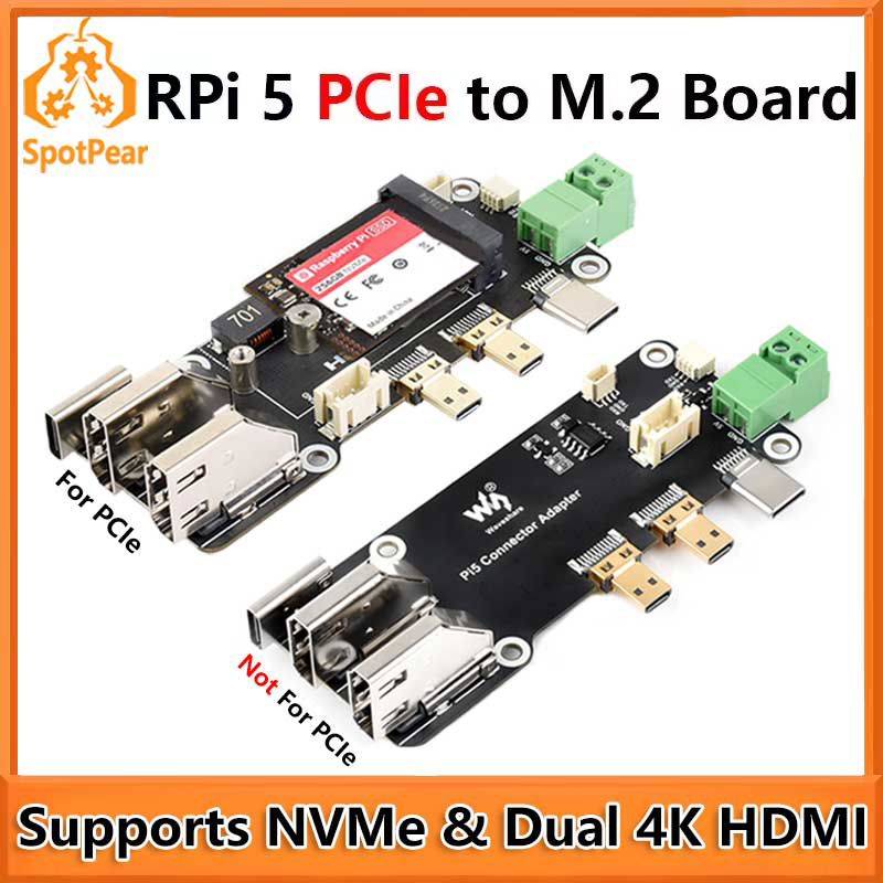 Pi 5 Case - Raspberry Pi 5 PCIe ke M.2