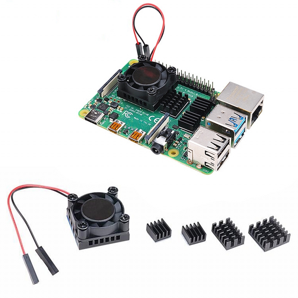 Raspberry Pi 4 - Kit kipas pendingin tunggal, Kit RAM