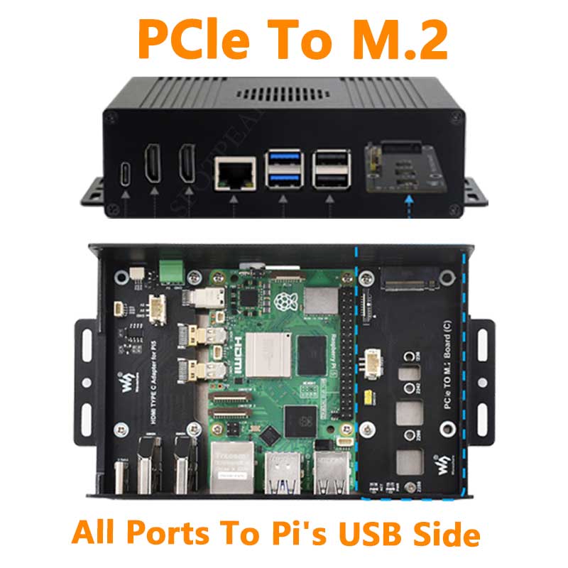 Raspberry Pi 5 - Kit casing kotak Raspberry Pi 5-C