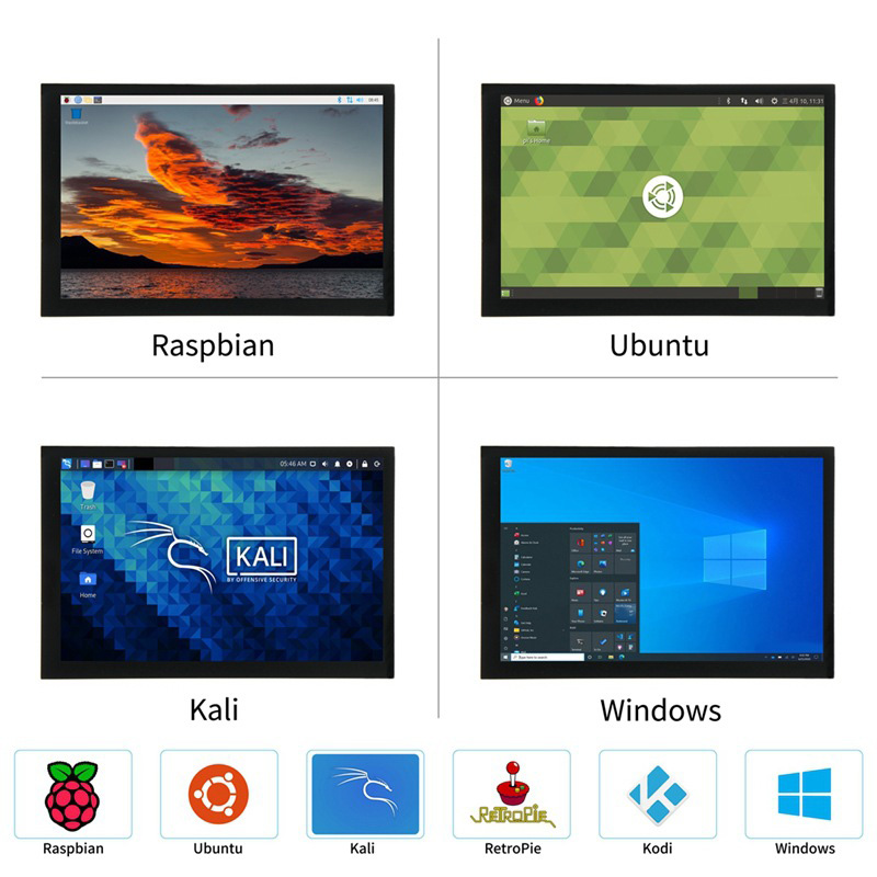 Layar Sentuh IPS 10.1 Inci Mon - Pi Display ulasan dan harga
